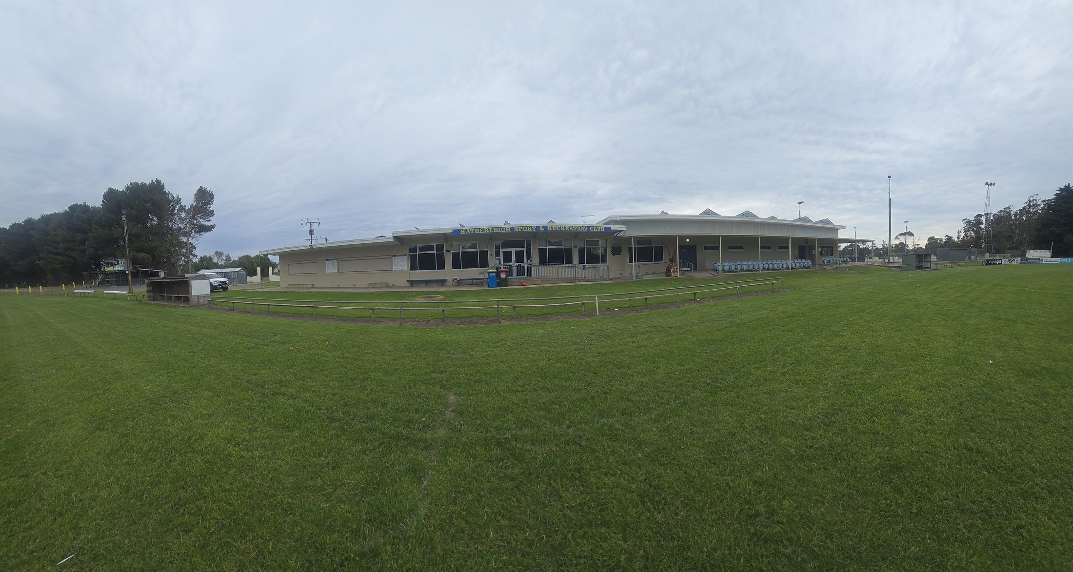 Panorama of the Hatherleigh oval and clubrooms