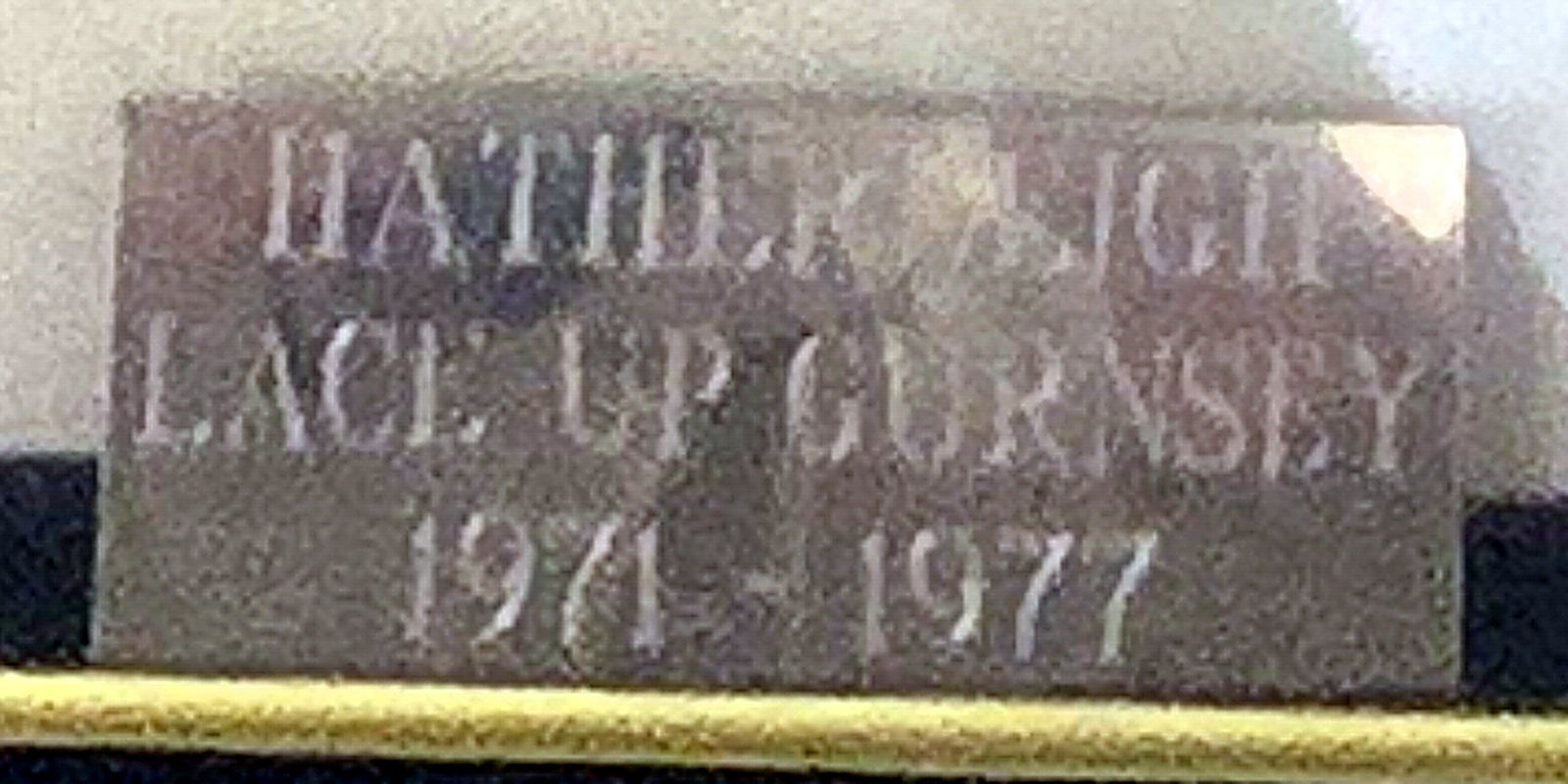 Plaque: Hatherleigh Lace Up Gurnsey 1971–1977