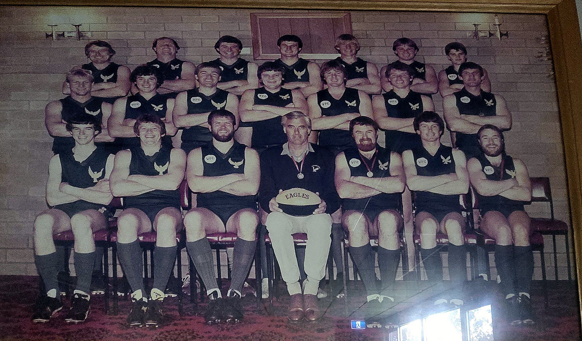 Framed Hatherleigh team photo hanging in the clubrooms