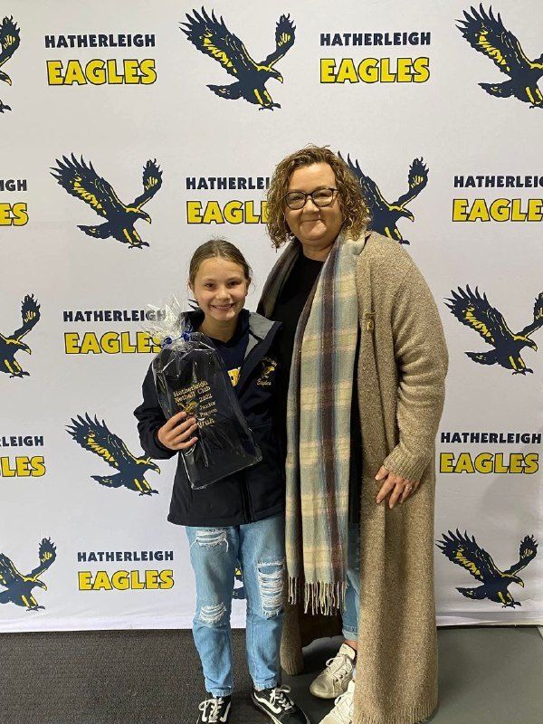 Alirah Bowman with her 2022 Hatherleigh Netball Club Junior Club Person of the Year award