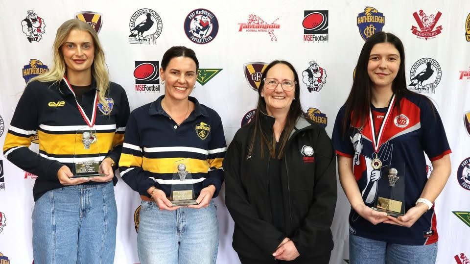 2026 MSENA B Reserve award winners with their trophies — Zoe Pink and Karen Bowman (Hatherleigh)