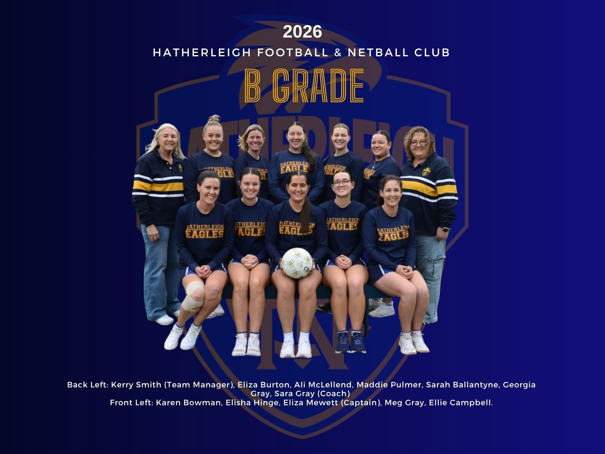 2026 B Grade netball team photo