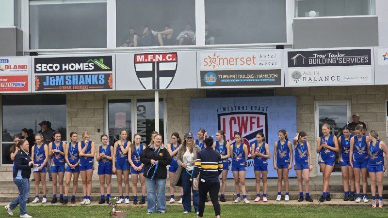 Premiership medals presented to the Hatherleigh U16 Girls, 2024