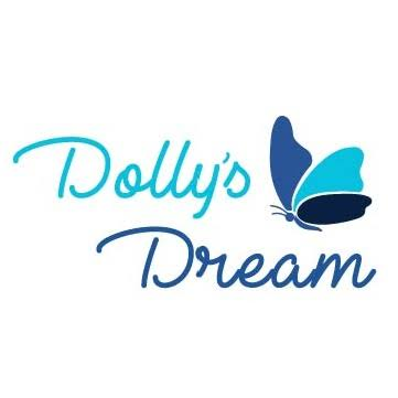 Dolly's Dream logo, a blue butterfly